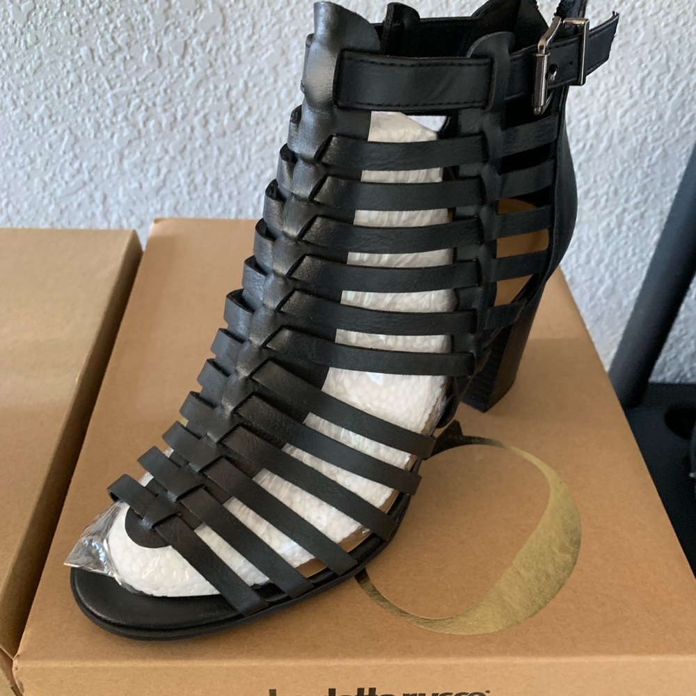 Charlotte Russe, Black Gladiator Heel, NWT